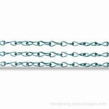 Single Jack Chain, Double Jack Chain Zinc-coated, Made of Hot-dipped Galvanized, Self-Color